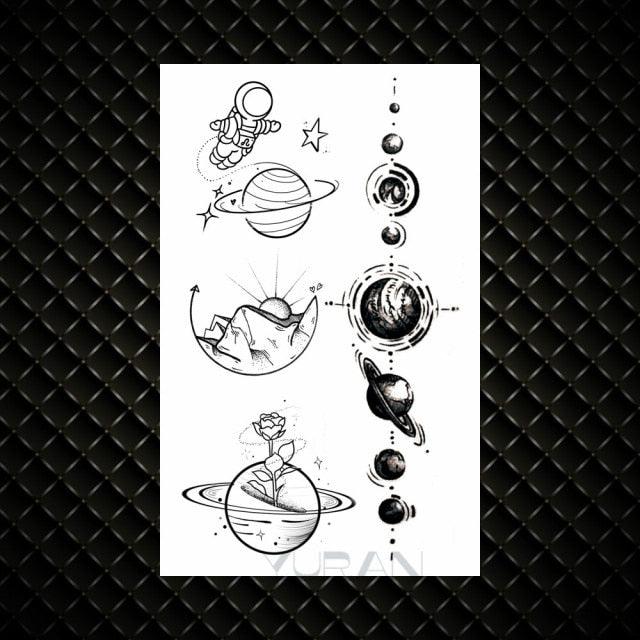 Fashion Small Sexy Black Temporary Waterproof Tattoo Cute Star Heart Tattoos Sticker Body Finger Tattoo For Kids Womens - TaTTTy