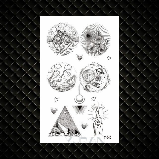Fashion Small Sexy Black Temporary Waterproof Tattoo Cute Star Heart Tattoos Sticker Body Finger Tattoo For Kids Womens - TaTTTy