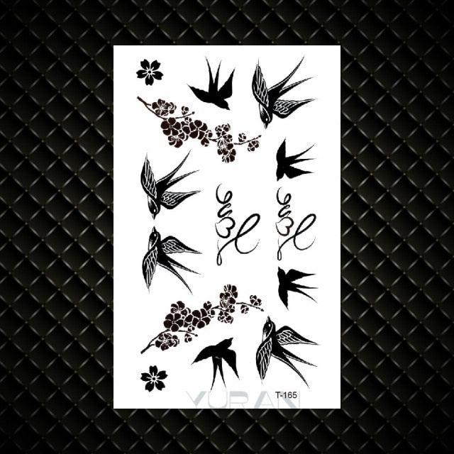 Fashion Small Sexy Black Temporary Waterproof Tattoo Cute Star Heart Tattoos Sticker Body Finger Tattoo For Kids Womens - TaTTTy
