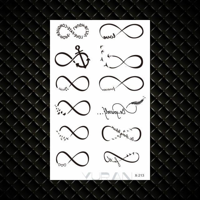 Fashion Small Sexy Black Temporary Waterproof Tattoo Cute Star Heart Tattoos Sticker Body Finger Tattoo For Kids Womens - TaTTTy
