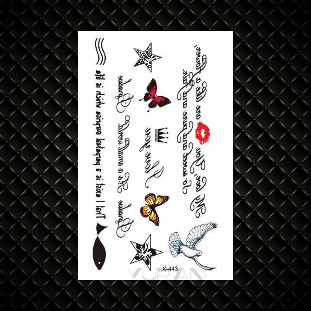 Fashion Small Sexy Black Temporary Waterproof Tattoo Cute Star Heart Tattoos Sticker Body Finger Tattoo For Kids Womens - TaTTTy