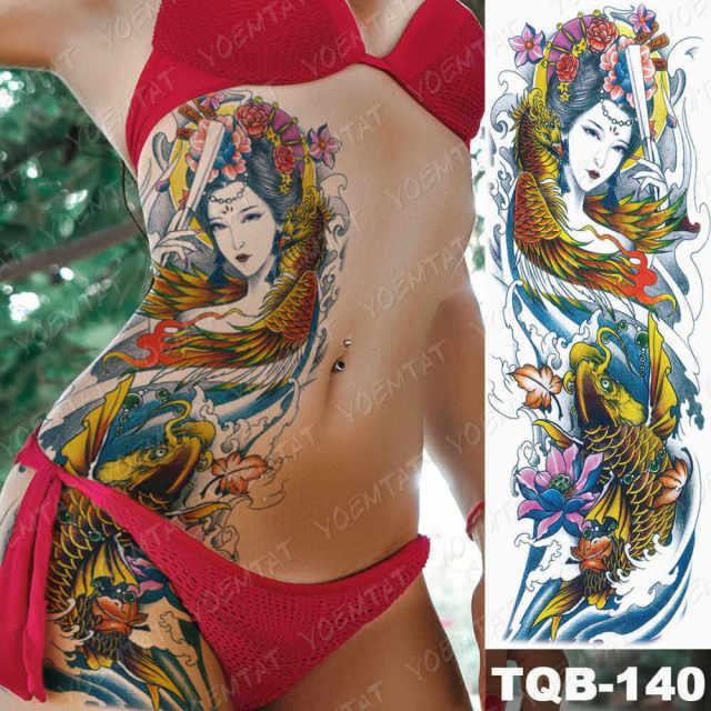 Womens Large Waterproof Temporary Sticker Tattoo Tiger Fox Luxury Design From Wonderland - TaTTTy