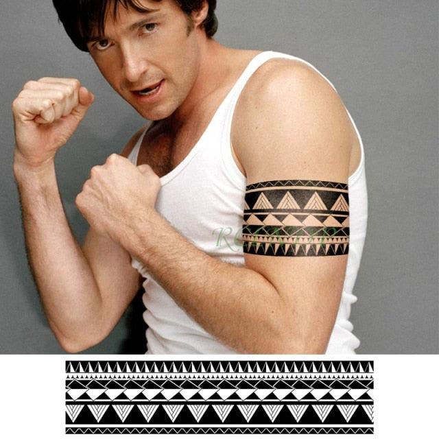 57 Sheets Temporary Tattoo Stickers Set Waterproof Temporary Tattoo Waist Arm Modern Stylish Big Black Tattoos For Womens Mens - TaTTTy