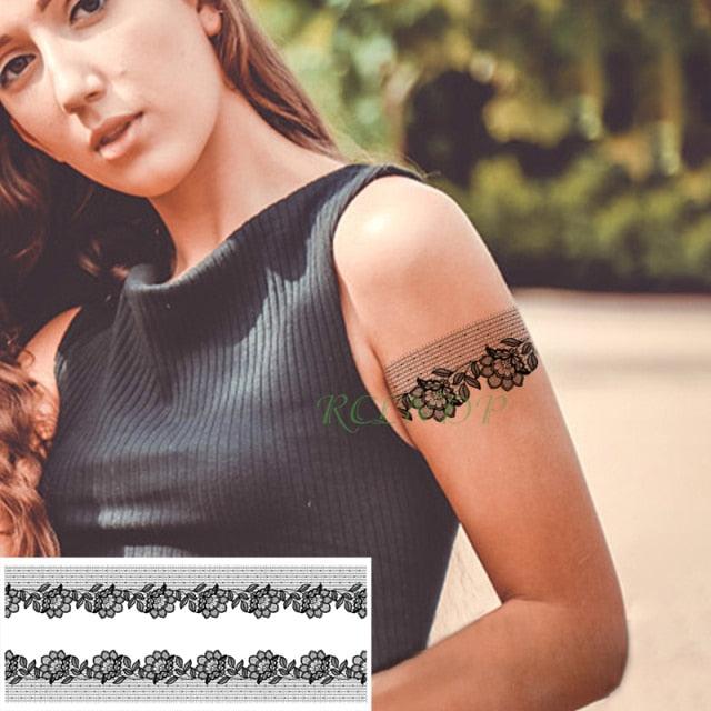 57 Sheets Temporary Tattoo Stickers Set Waterproof Temporary Tattoo Waist Arm Modern Stylish Big Black Tattoos For Womens Mens - TaTTTy