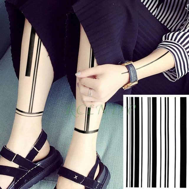 57 Sheets Temporary Tattoo Stickers Set Waterproof Temporary Tattoo Waist Arm Modern Stylish Big Black Tattoos For Womens Mens - TaTTTy
