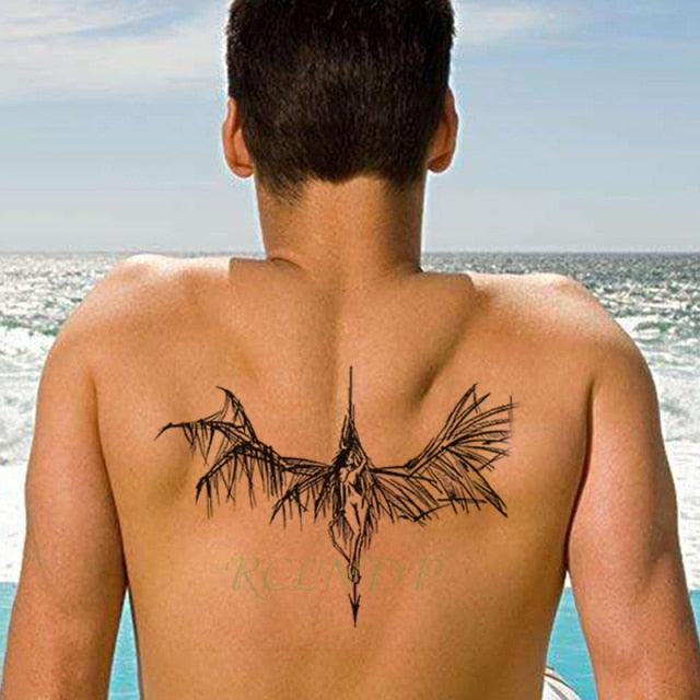 57 Sheets Temporary Tattoo Stickers Set Waterproof Temporary Tattoo Waist Arm Modern Stylish Big Black Tattoos For Womens Mens - TaTTTy