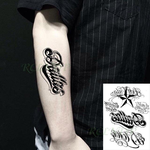 57 Sheets Temporary Tattoo Stickers Set Waterproof Temporary Tattoo Waist Arm Modern Stylish Big Black Tattoos For Womens Mens - TaTTTy
