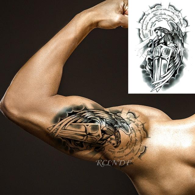 57 Sheets Temporary Tattoo Stickers Set Waterproof Temporary Tattoo Waist Arm Modern Stylish Big Black Tattoos For Womens Mens - TaTTTy