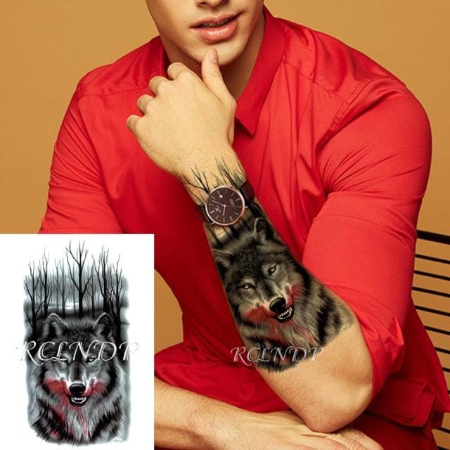 57 Sheets Temporary Tattoo Stickers Set Waterproof Temporary Tattoo Waist Arm Modern Stylish Big Black Tattoos For Womens Mens - TaTTTy