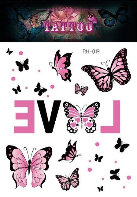 1 Pc Butterfly 3D Temporary Tattoo 52 Style Waterproof Butterfly Tattoos Stickers Temporary Colorful Design For Womens - TaTTTy