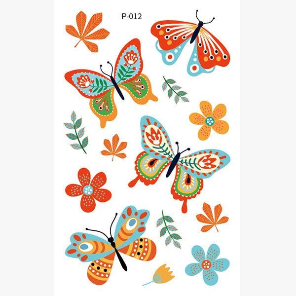 1 Pc Butterfly 3D Temporary Tattoo 52 Style Waterproof Butterfly Tattoos Stickers Temporary Colorful Design For Womens - TaTTTy
