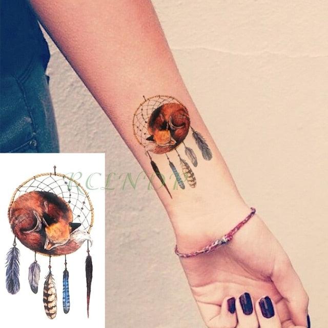 New Different Waterproof Temporary Tattoo Cute Fox Dog Luxury Animal Stickers Tattoo Colorful Modern Design For Adults Kids - TaTTTy
