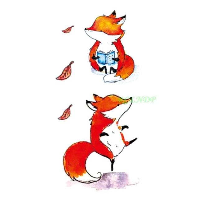 New Different Waterproof Temporary Tattoo Cute Fox Dog Luxury Animal Stickers Tattoo Colorful Modern Design For Adults Kids - TaTTTy