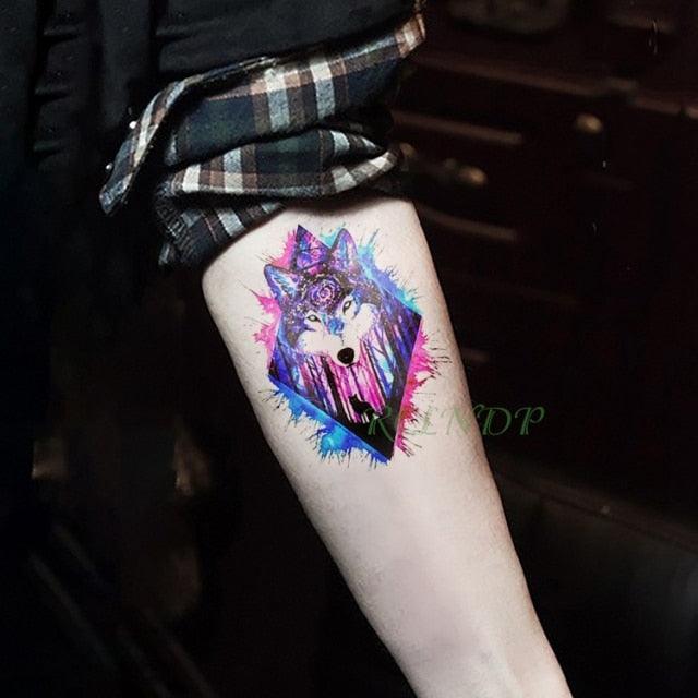 New Different Waterproof Temporary Tattoo Cute Fox Dog Luxury Animal Stickers Tattoo Colorful Modern Design For Adults Kids - TaTTTy