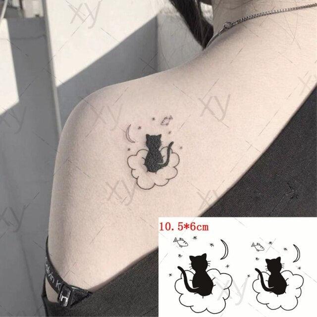Waterproof Temporary Tattoo Lavender Stickers Butterfly Flower Luxury Small Tattoo For Body Arm - TaTTTy