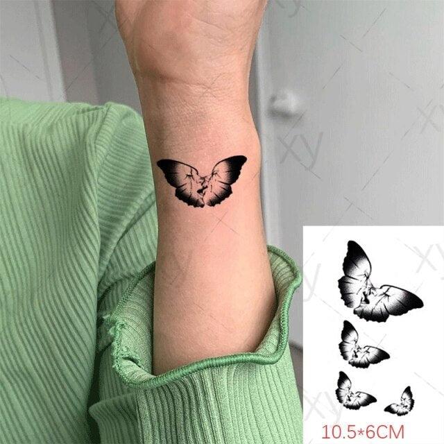 Waterproof Temporary Tattoo Lavender Stickers Butterfly Flower Luxury Small Tattoo For Body Arm - TaTTTy