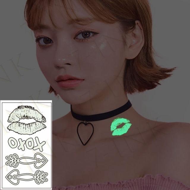 Fashion Luminous Sticker Tattoos Waterproof Temporary Different Luxury Tattoos For Womens Mens Kids - TaTTTy