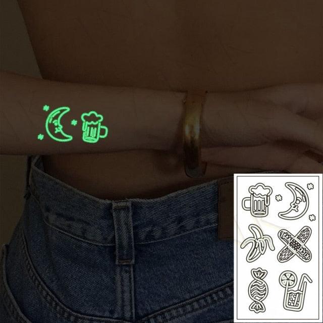 Fashion Luminous Sticker Tattoos Waterproof Temporary Different Luxury Tattoos For Womens Mens Kids - TaTTTy