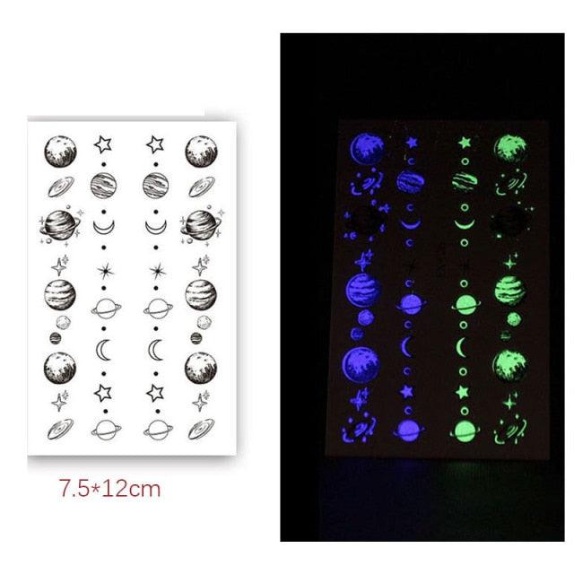Fashion Luminous Sticker Tattoos Waterproof Temporary Different Luxury Tattoos For Womens Mens Kids - TaTTTy