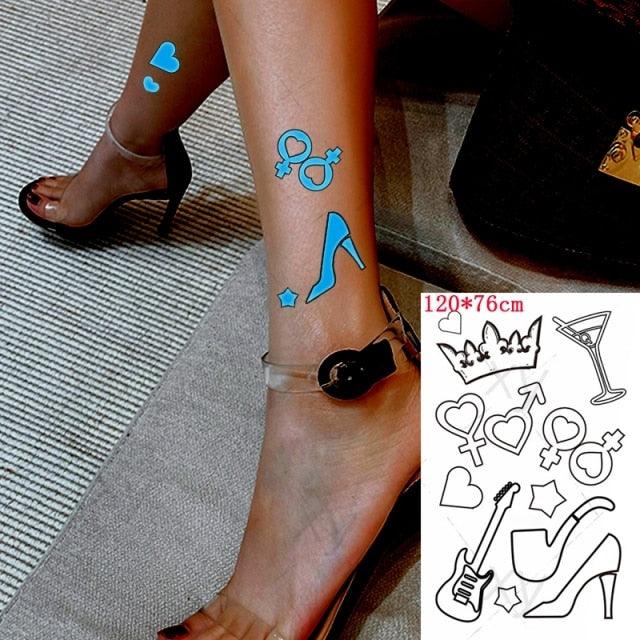 Fashion Luminous Sticker Tattoos Waterproof Temporary Different Luxury Tattoos For Womens Mens Kids - TaTTTy