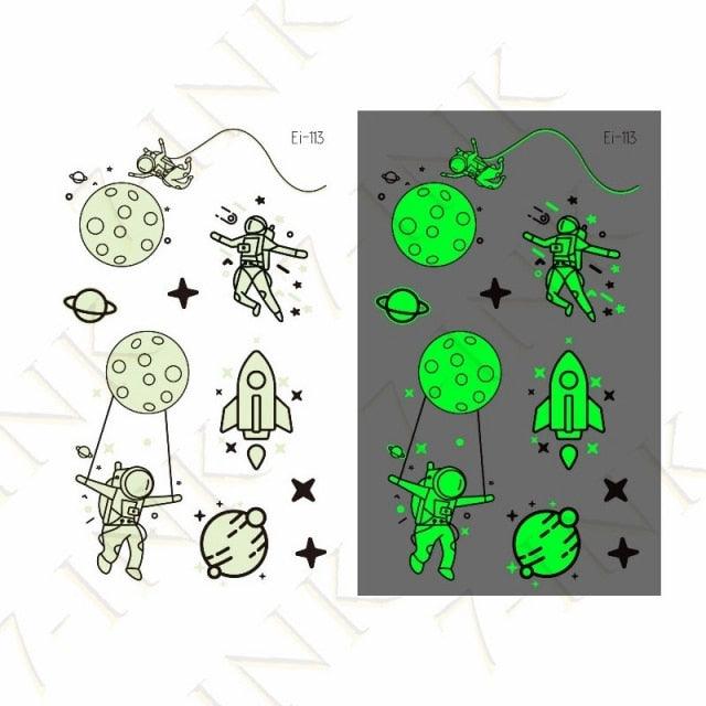 Fashion Luminous Sticker Tattoos Waterproof Temporary Different Luxury Tattoos For Womens Mens Kids - TaTTTy