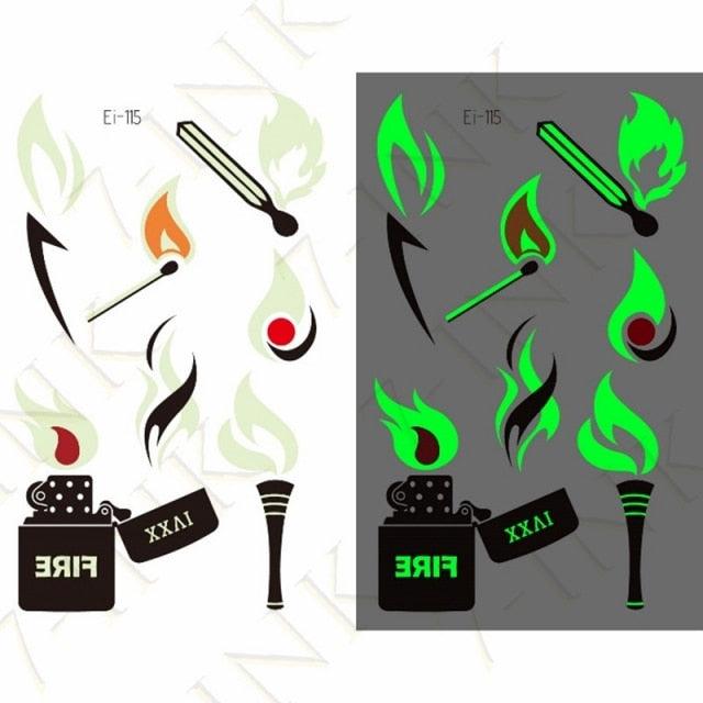 Fashion Luminous Sticker Tattoos Waterproof Temporary Different Luxury Tattoos For Womens Mens Kids - TaTTTy