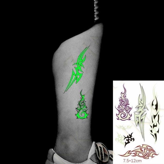 Fashion Luminous Sticker Tattoos Waterproof Temporary Different Luxury Tattoos For Womens Mens Kids - TaTTTy
