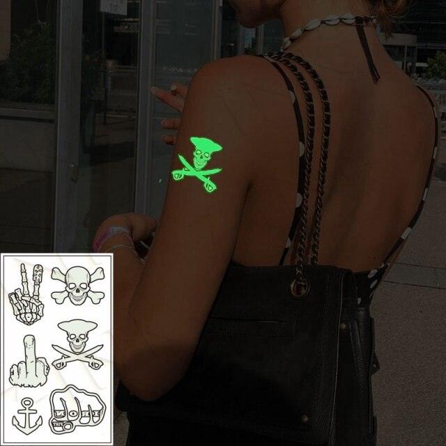 Fashion Luminous Sticker Tattoos Waterproof Temporary Different Luxury Tattoos For Womens Mens Kids - TaTTTy