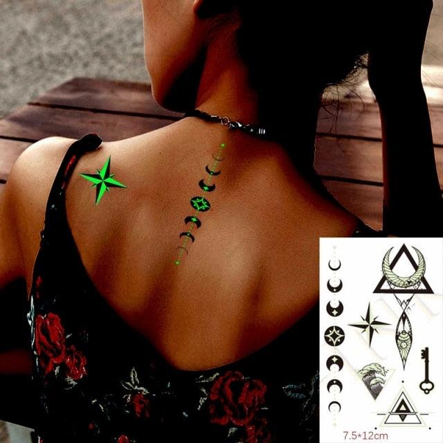 Fashion Luminous Sticker Tattoos Waterproof Temporary Different Luxury Tattoos For Womens Mens Kids - TaTTTy
