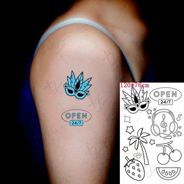 Fashion Luminous Sticker Tattoos Waterproof Temporary Different Luxury Tattoos For Womens Mens Kids - TaTTTy