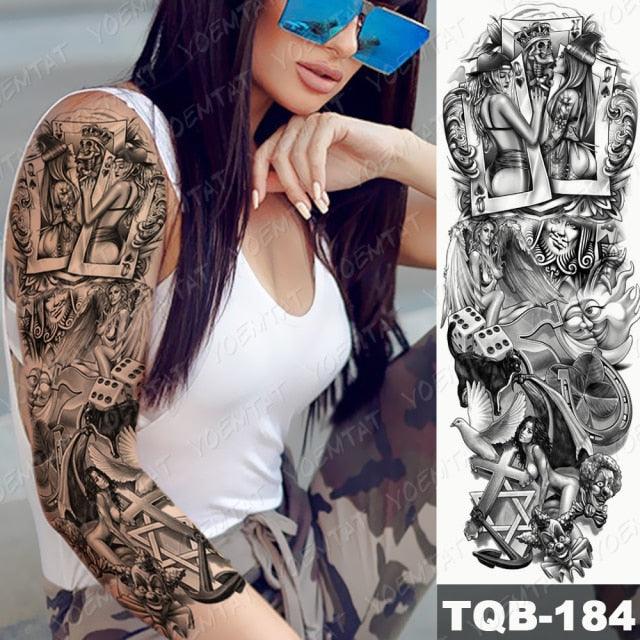 Full Women Man Realistic Waterproof Temporary Tattoo Tiger Stickers Luxury Big Design For Arm Thigh - TaTTTy