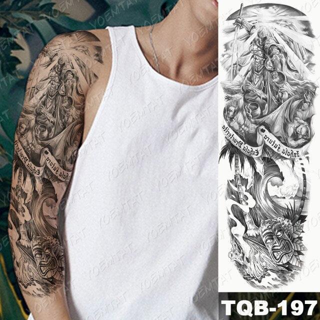 Full Women Man Realistic Waterproof Temporary Tattoo Tiger Stickers Luxury Big Design For Arm Thigh - TaTTTy