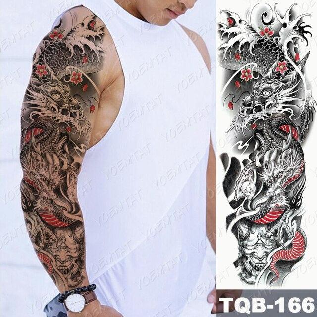 Full Women Man Realistic Waterproof Temporary Tattoo Tiger Stickers Luxury Big Design For Arm Thigh - TaTTTy