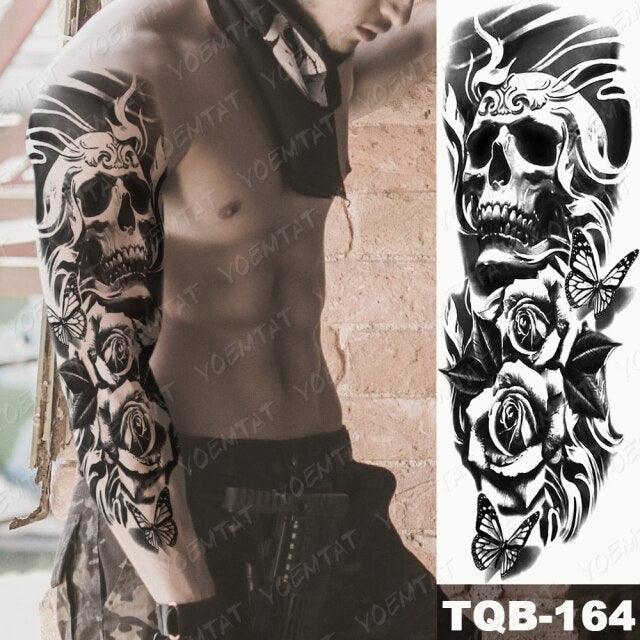 Full Women Man Realistic Waterproof Temporary Tattoo Tiger Stickers Luxury Big Design For Arm Thigh - TaTTTy