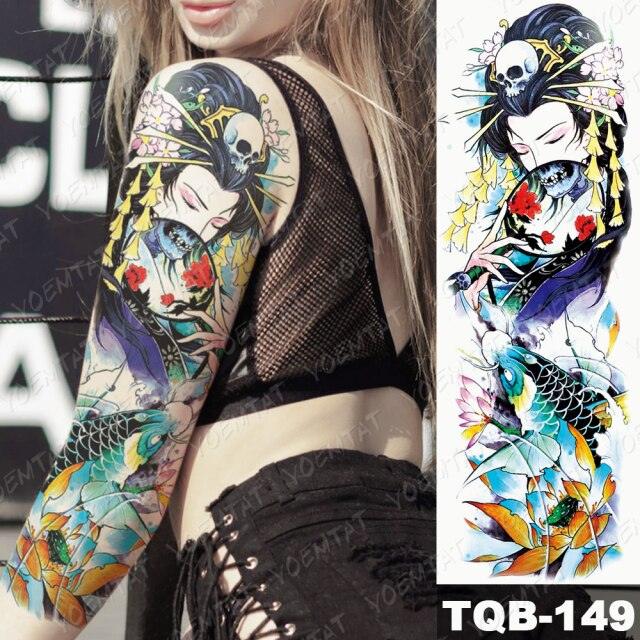 Full Women Man Realistic Waterproof Temporary Tattoo Tiger Stickers Luxury Big Design For Arm Thigh - TaTTTy