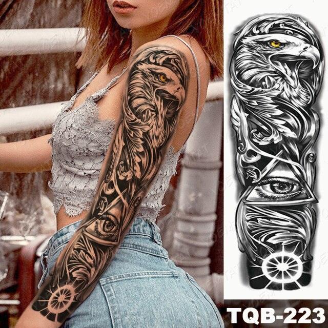 Full Women Man Realistic Waterproof Temporary Tattoo Tiger Stickers Luxury Big Design For Arm Thigh - TaTTTy
