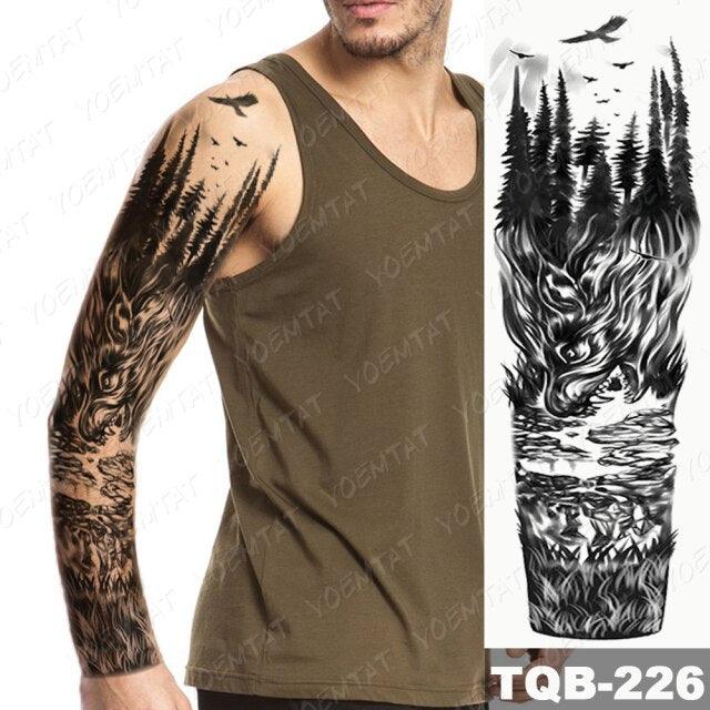 Full Women Man Realistic Waterproof Temporary Tattoo Tiger Stickers Luxury Big Design For Arm Thigh - TaTTTy