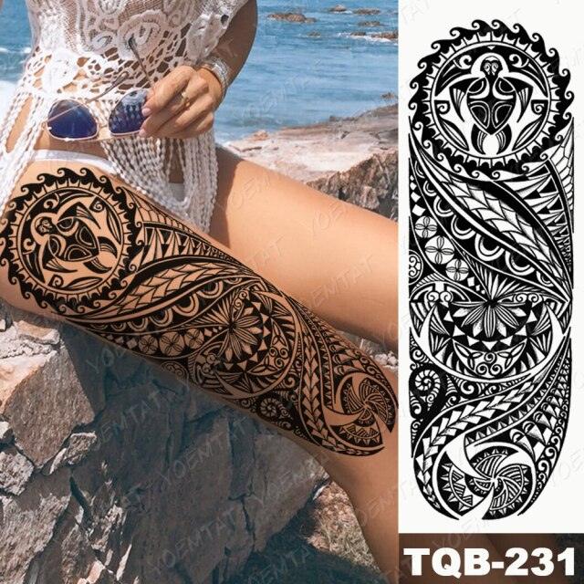 Full Women Man Realistic Waterproof Temporary Tattoo Tiger Stickers Luxury Big Design For Arm Thigh - TaTTTy