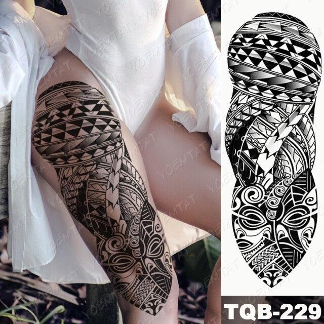 Full Women Man Realistic Waterproof Temporary Tattoo Tiger Stickers Luxury Big Design For Arm Thigh - TaTTTy