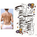 Elegant Temporary Waterproof Tattoos Big Tribal Sticker Black Large Body Art Makeup Fake Tattoo For Mens Womens - TaTTTy