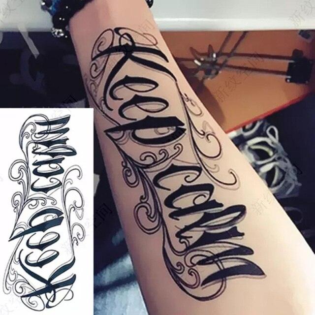 Elegant Temporary Waterproof Tattoos Big Tribal Sticker Black Large Body Art Makeup Fake Tattoo For Mens Womens - TaTTTy