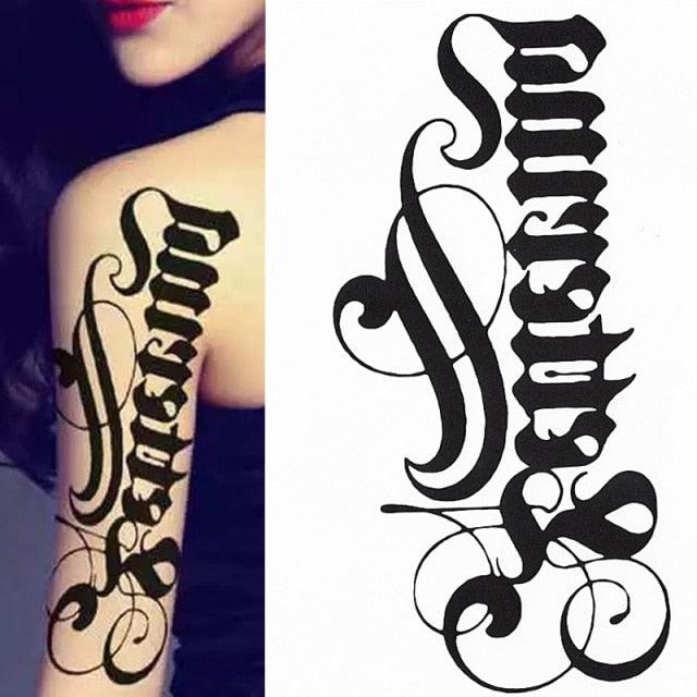 Elegant Temporary Waterproof Tattoos Big Tribal Sticker Black Large Body Art Makeup Fake Tattoo For Mens Womens - TaTTTy