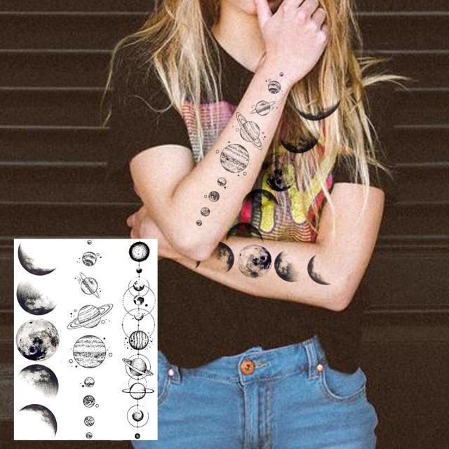 Realistic Tattoos Temporary Womens Flower Sticker Tattoos Waterproof Women Body Art Fake Legs Tattoo Stickers - TaTTTy