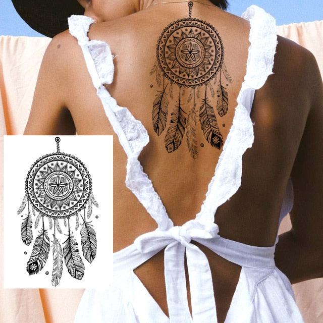 Realistic Tattoos Temporary Womens Flower Sticker Tattoos Waterproof Women Body Art Fake Legs Tattoo Stickers - TaTTTy
