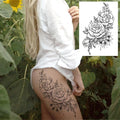Realistic Tattoos Temporary Womens Flower Sticker Tattoos Waterproof Women Body Art Fake Legs Tattoo Stickers - TaTTTy