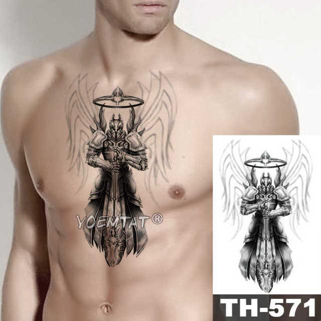 Realistic Temporary Lion Wolf Sticker Tattoo Waterproof  Elegant Body Arm Warrior Tattoo For Mens - TaTTTy