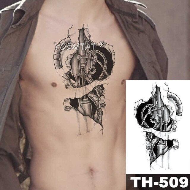 Realistic Temporary Lion Wolf Sticker Tattoo Waterproof  Elegant Body Arm Warrior Tattoo For Mens - TaTTTy