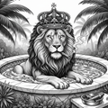 Royal Relaxation - ILLUSTRATIVE, STIPPLING, FINE LINE