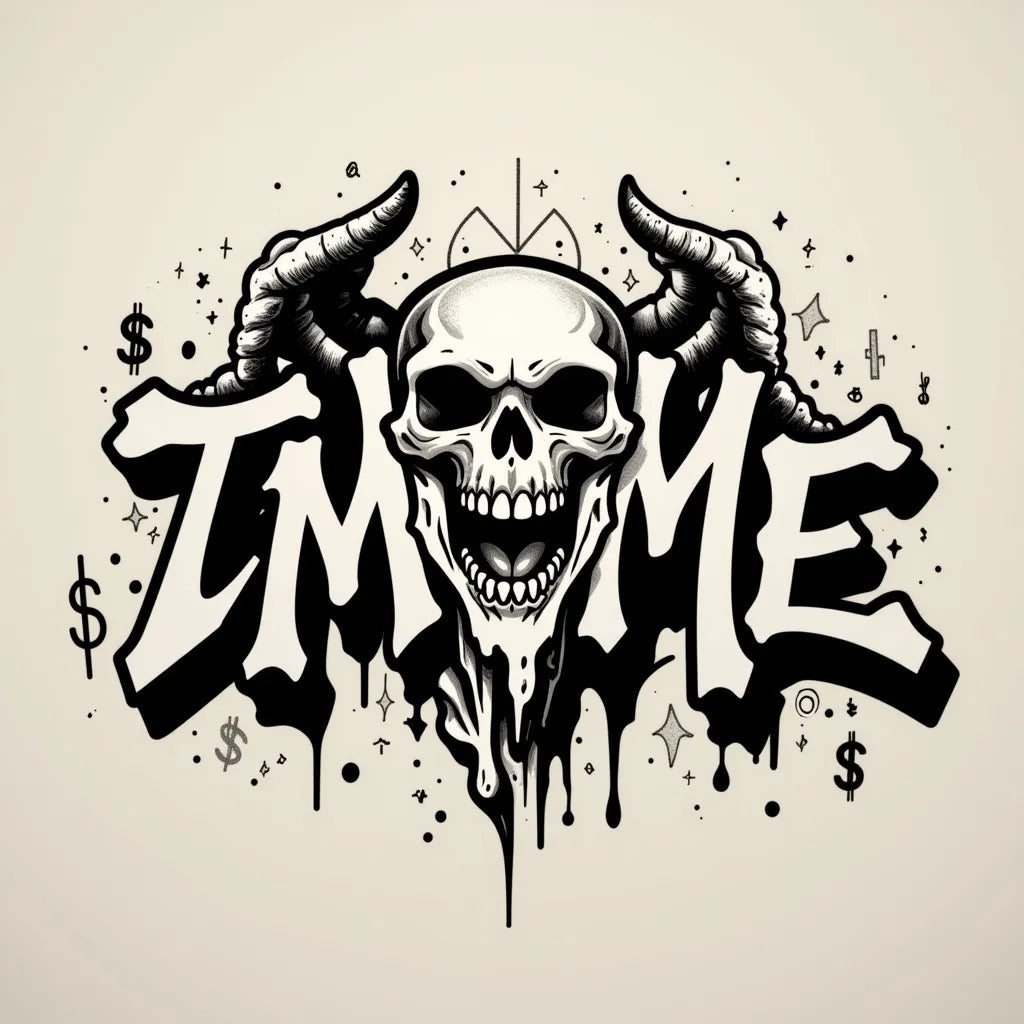 Time Skull - ILLUSTRATIVE, NEO-TRADITIONAL, STREETWEAR GRAPHIC