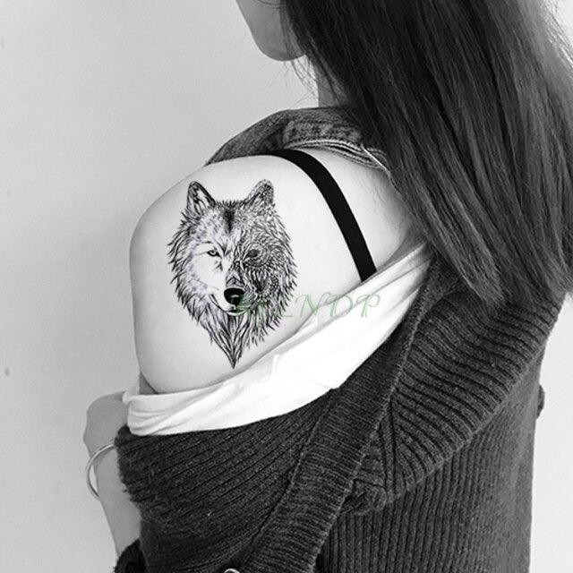 Waterproof Animal Temporary Tattoo Sticker Wolf Modern Tatoo Foot Neck Luxury Tattoos For Men Women - TaTTTy